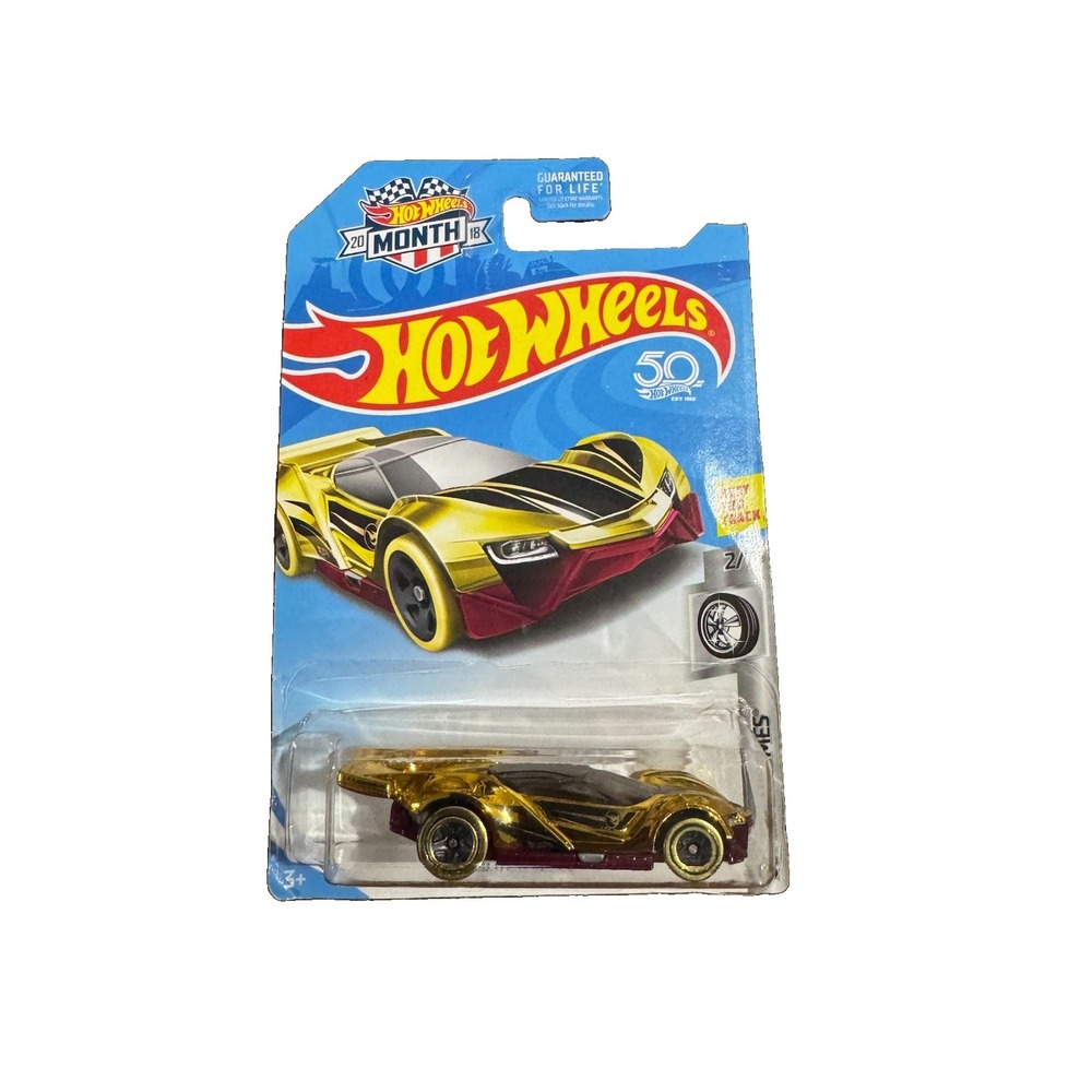 2018 Hot Wheels Blitzspeeder Treasure Hunt Gold Super Chromes FKB27